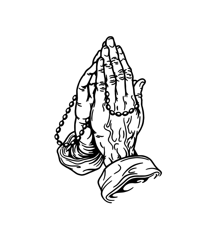 Faith's Hands isolated tattoo design