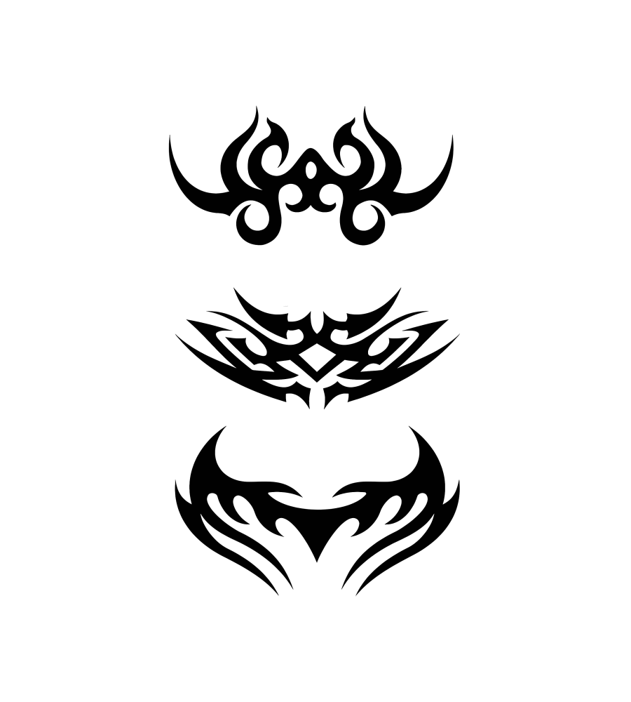 Tribal Trio isolated tattoo design
