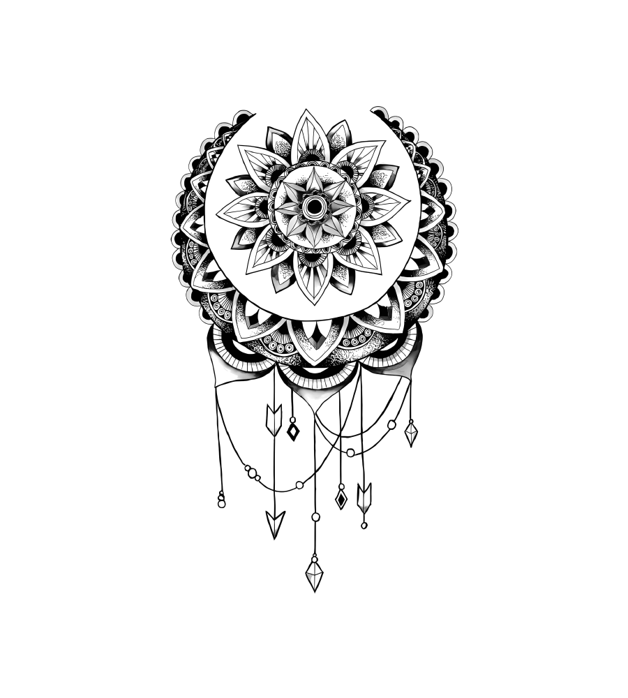 Dreamcatcher isolated tattoo design