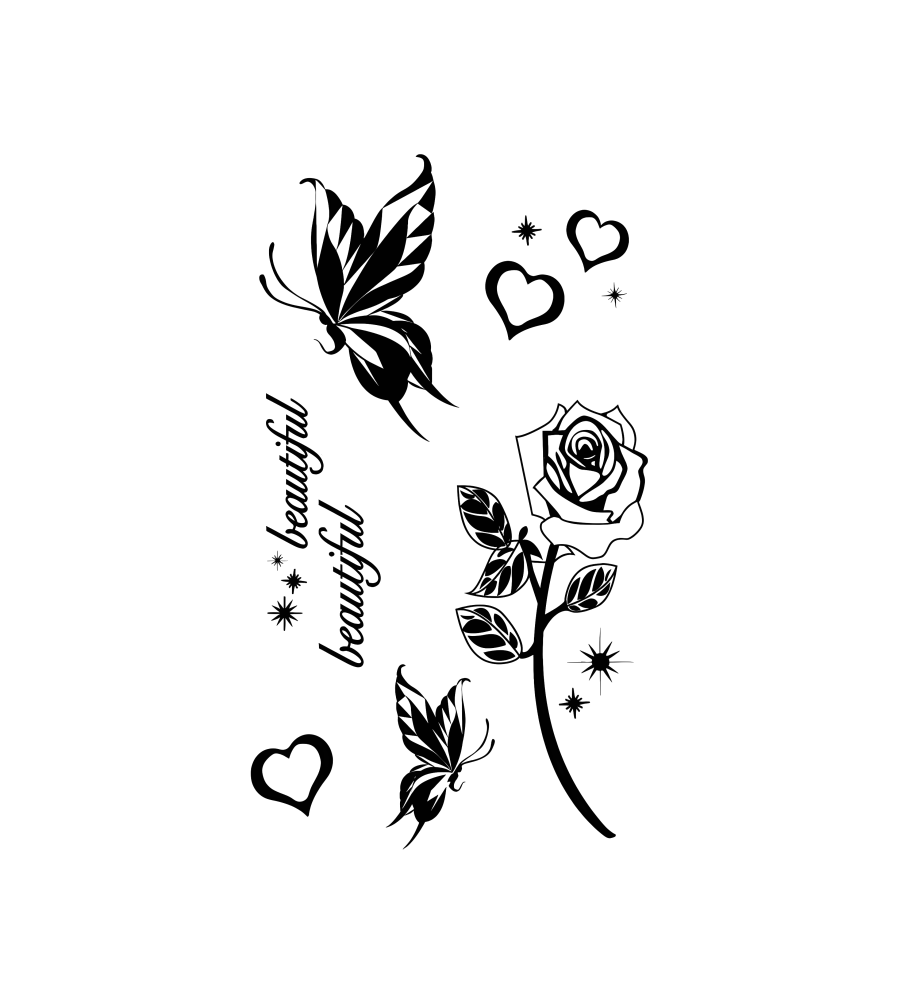 Beautiful Things isolated tattoo design