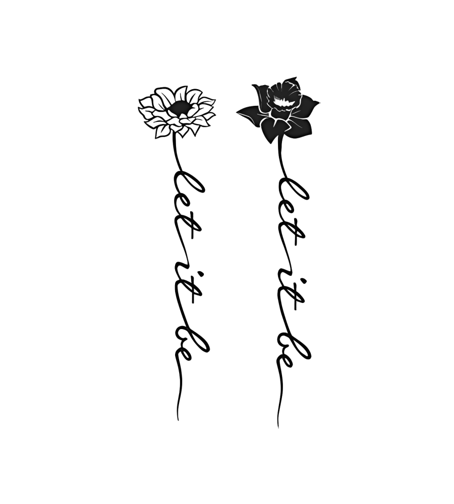 Let It Be isolated tattoo design