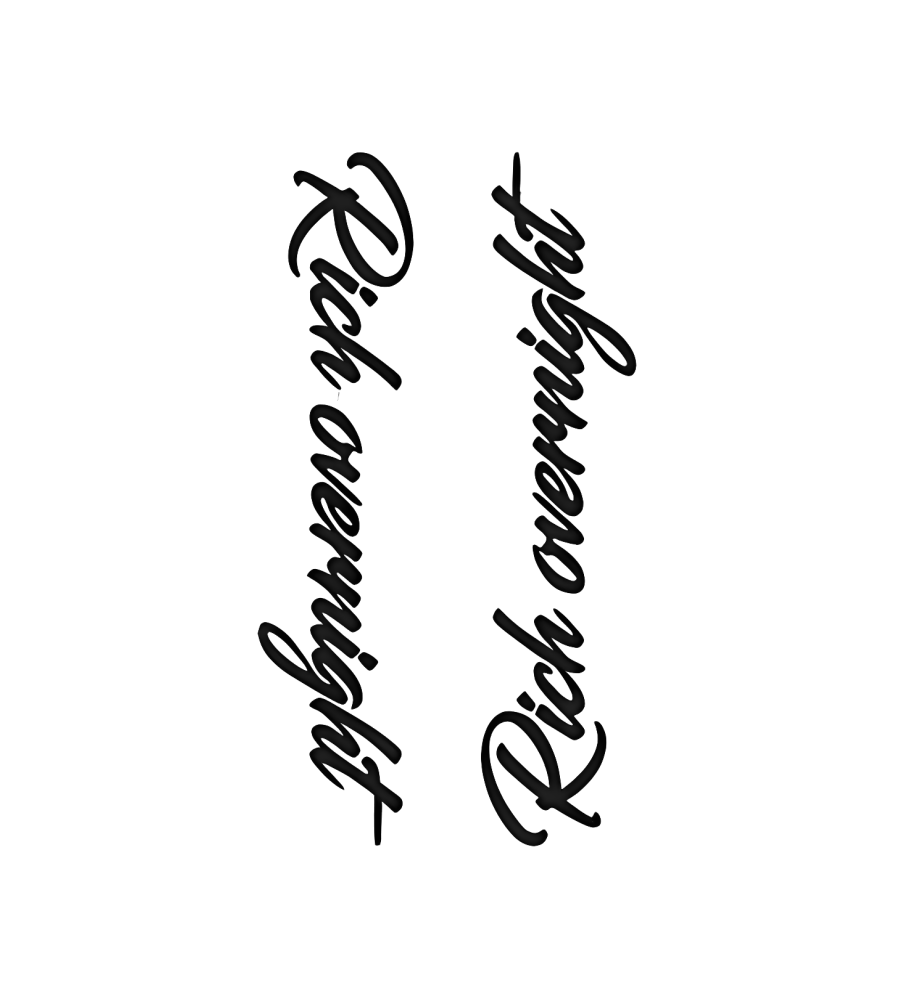 Rich Overnight isolated tattoo design