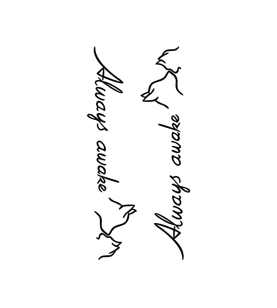 Always Awake isolated tattoo design
