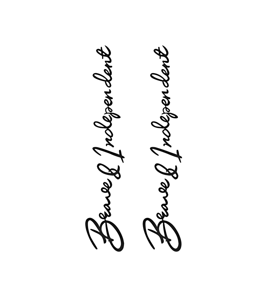 Brave & Free isolated tattoo design