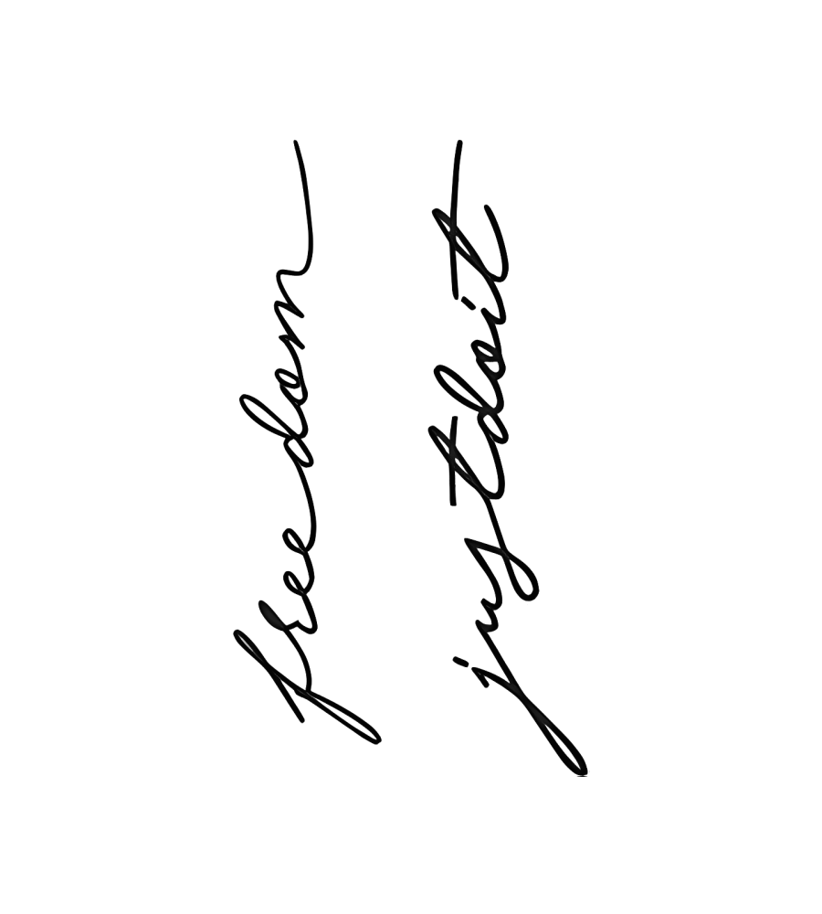 Long Flourish isolated tattoo design