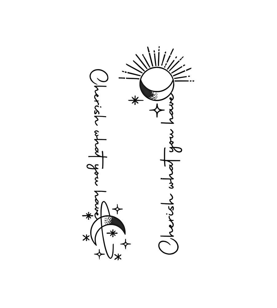 Cherish What's Yours isolated tattoo design
