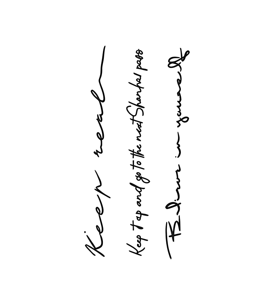 Keep Real isolated tattoo design