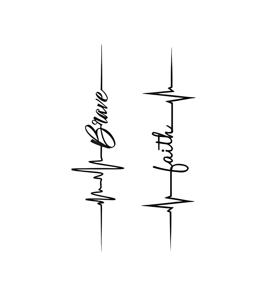 Faith Pulse temporary tattoo