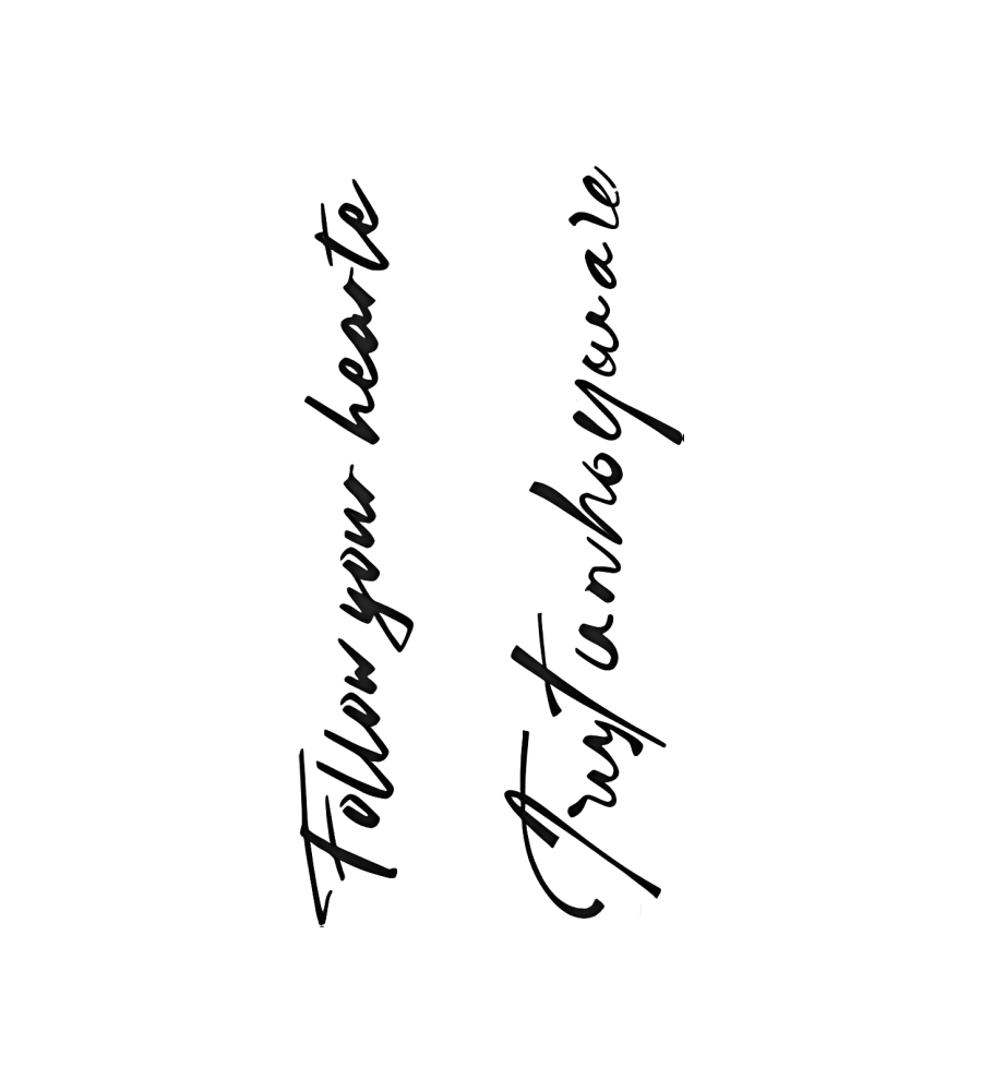 Follow Your Heart isolated tattoo design