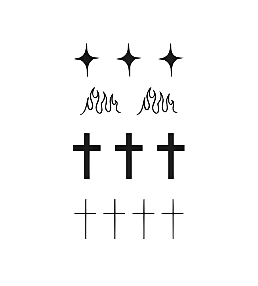 Cross Studies isolated tattoo design