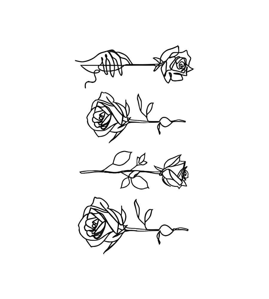 Rose Handle isolated tattoo design