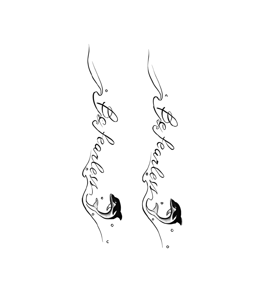 Be Fearless isolated tattoo design