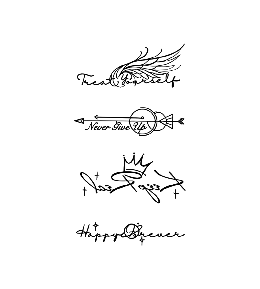Treat Yourself isolated tattoo design