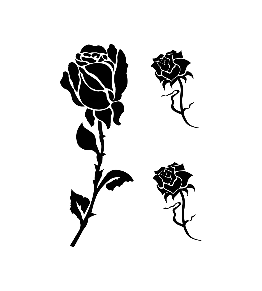 Black Roses isolated tattoo design