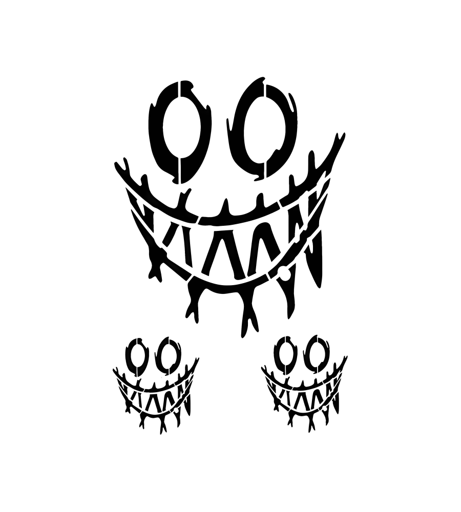 Grin isolated tattoo design
