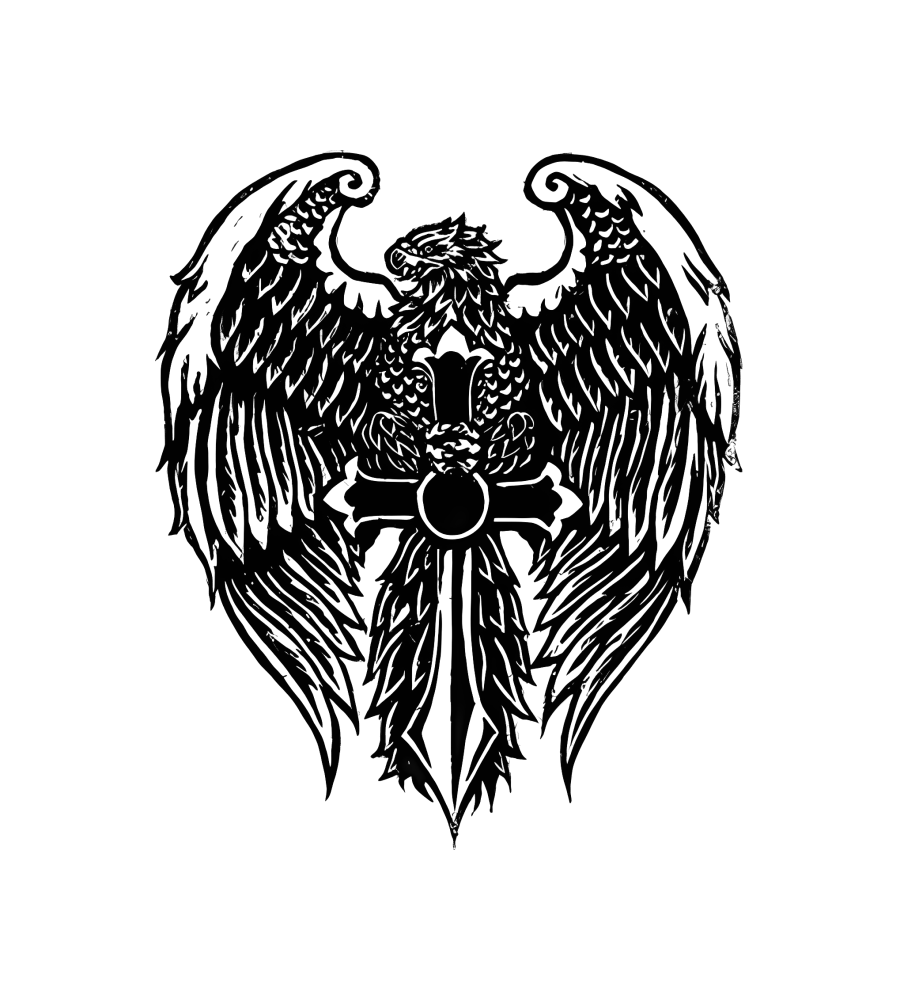 Winged Sword isolated tattoo design