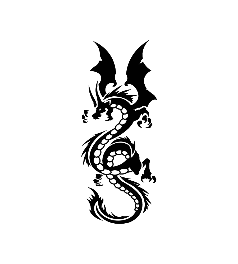 Serpent King isolated tattoo design