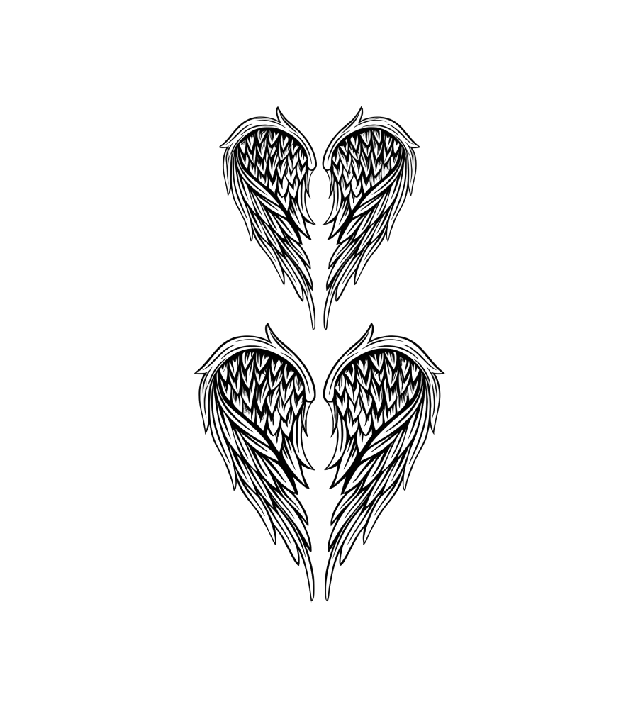 Winged Heart isolated tattoo design