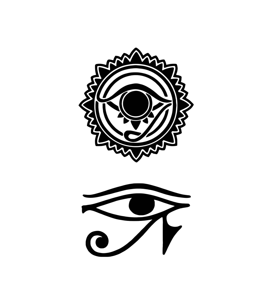 Ancient Eyes isolated tattoo design