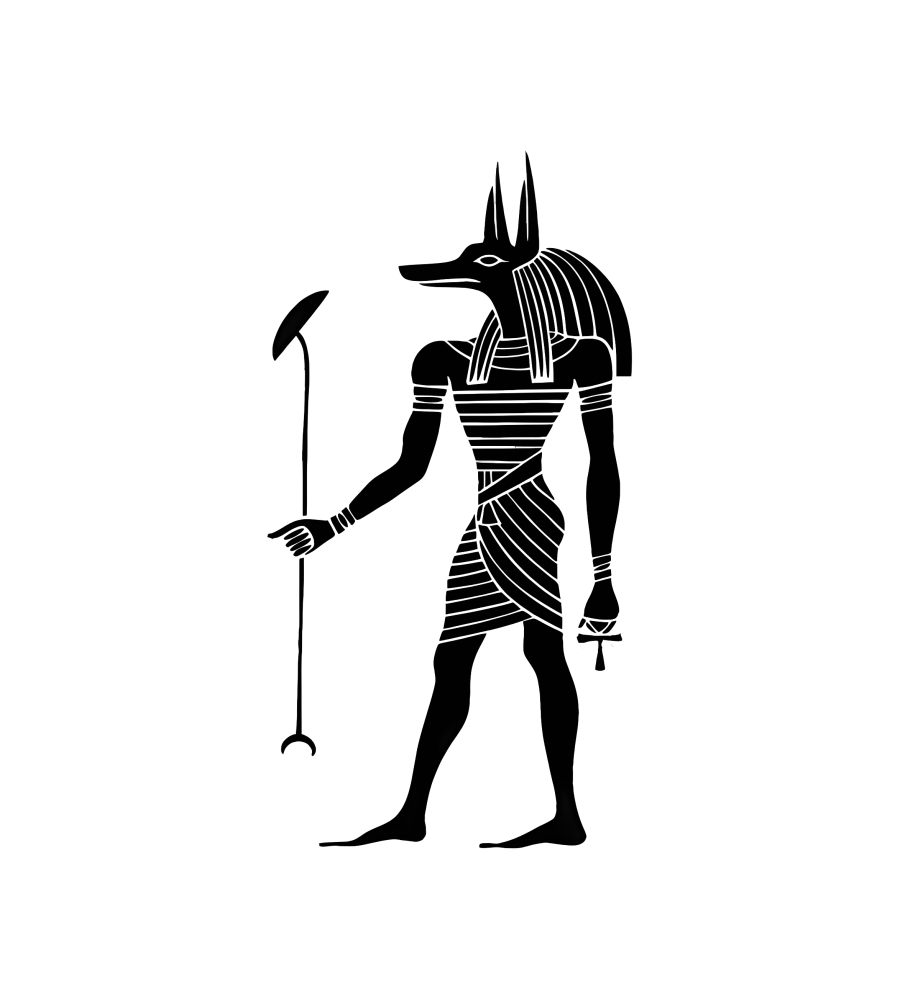 Anubis isolated tattoo design