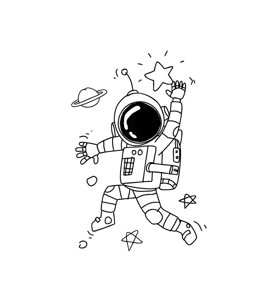 Stargazer isolated tattoo design