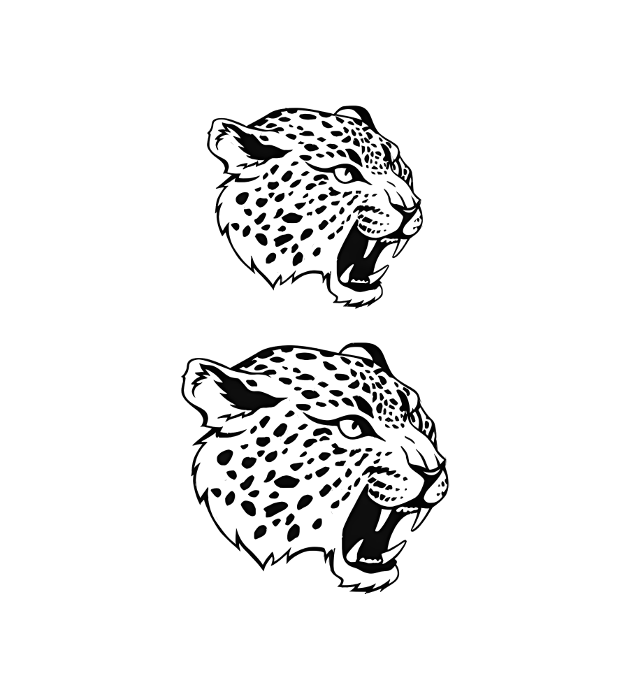 Leopards isolated tattoo design