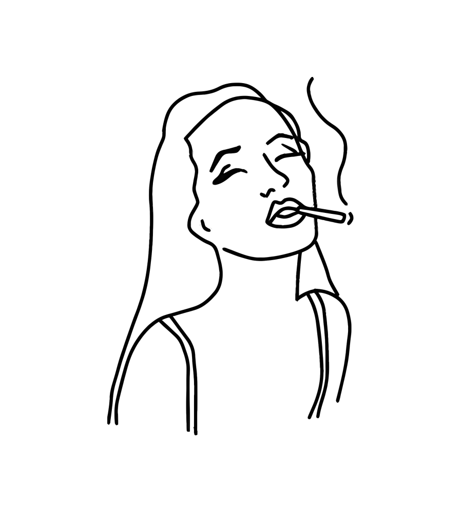 Smoke Break isolated tattoo design
