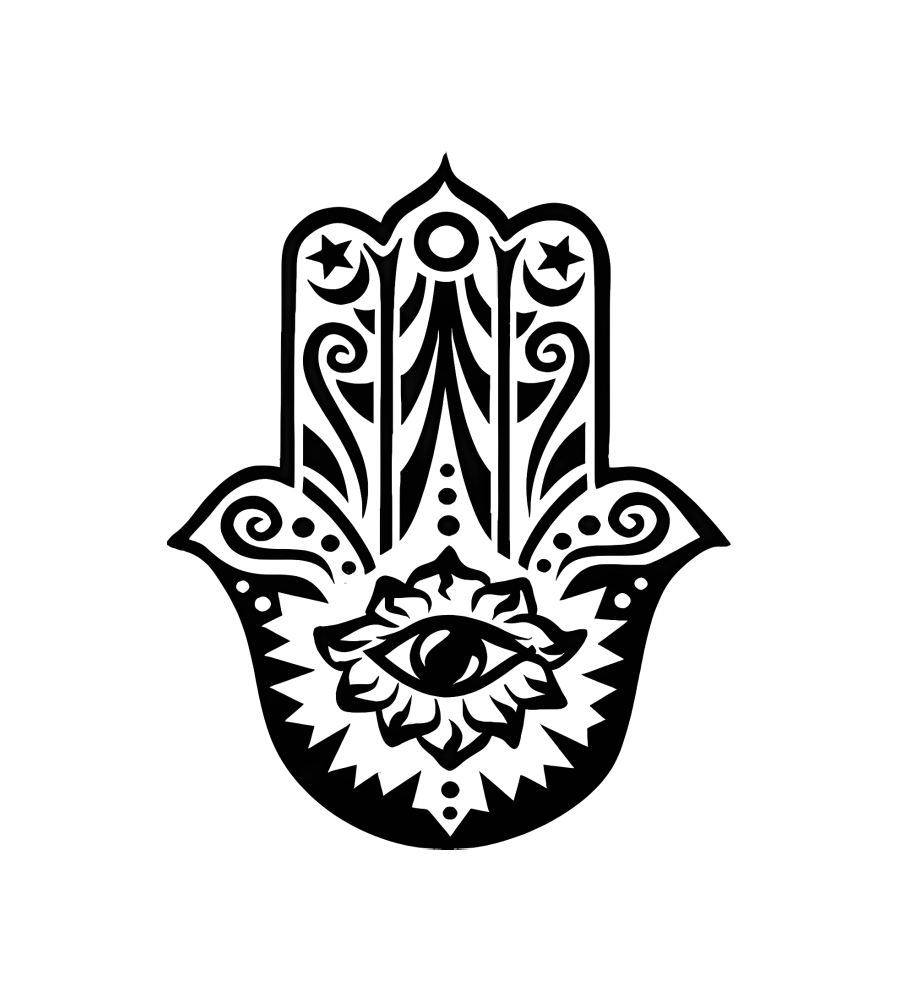 Hamsa isolated tattoo design