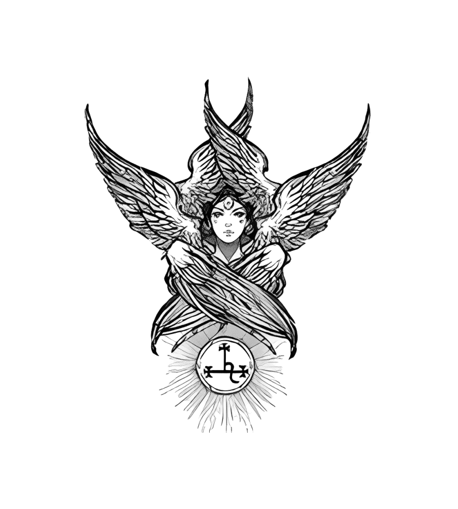 Archangel isolated tattoo design