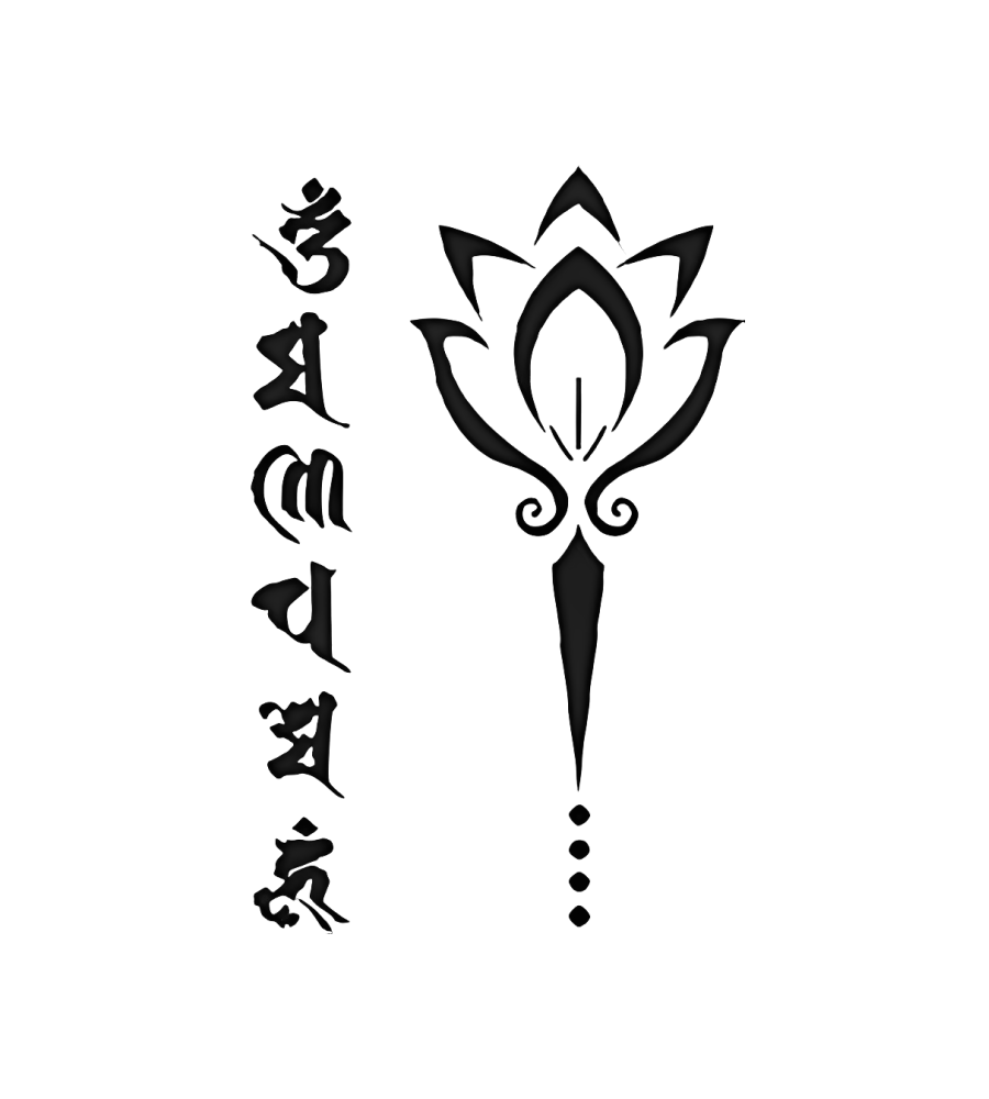 Blessing & Blade isolated tattoo design