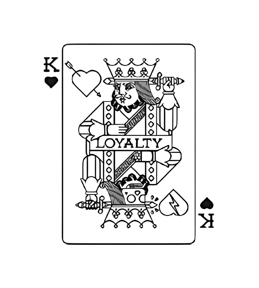 Loyal King isolated tattoo design