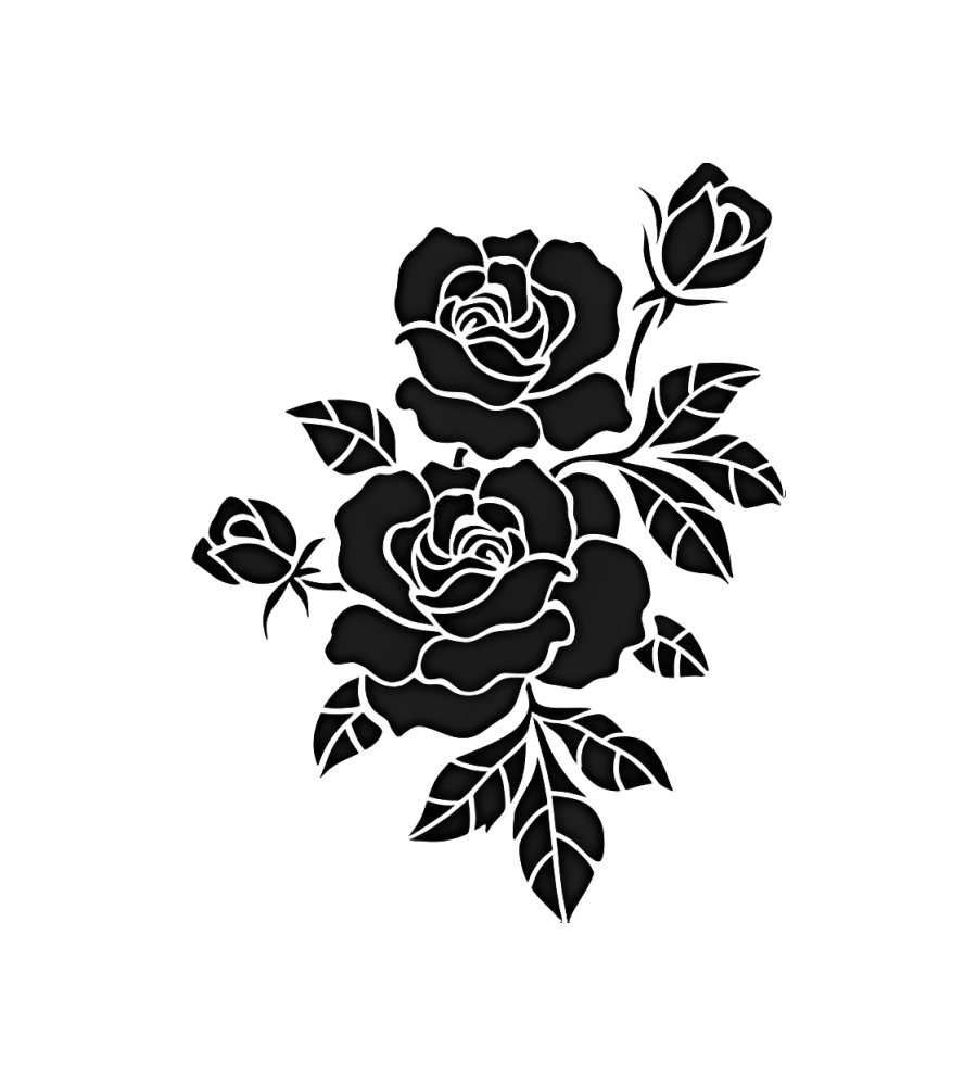 Bold Roses isolated tattoo design