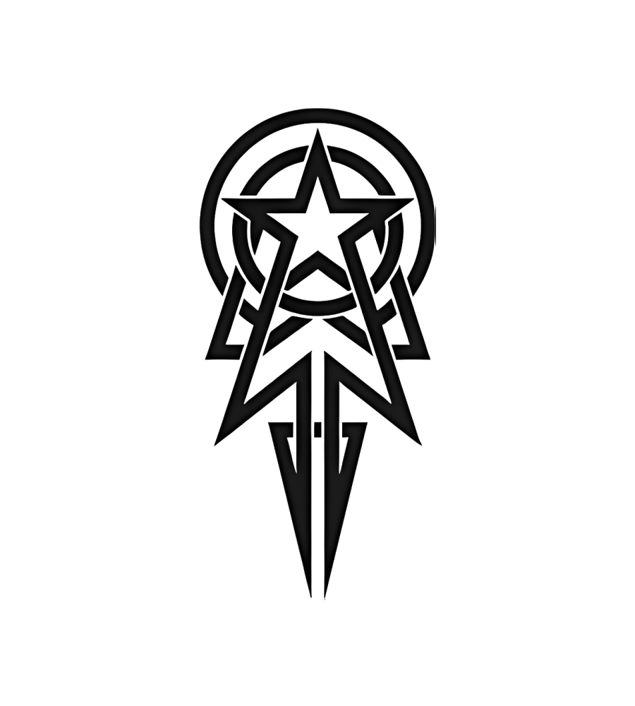 Star Crest isolated tattoo design