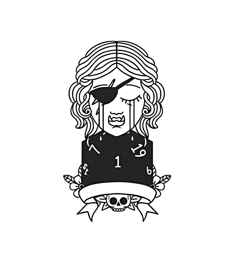 Statue's Tears isolated tattoo design