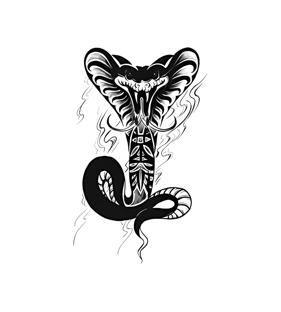 King Cobra isolated tattoo design