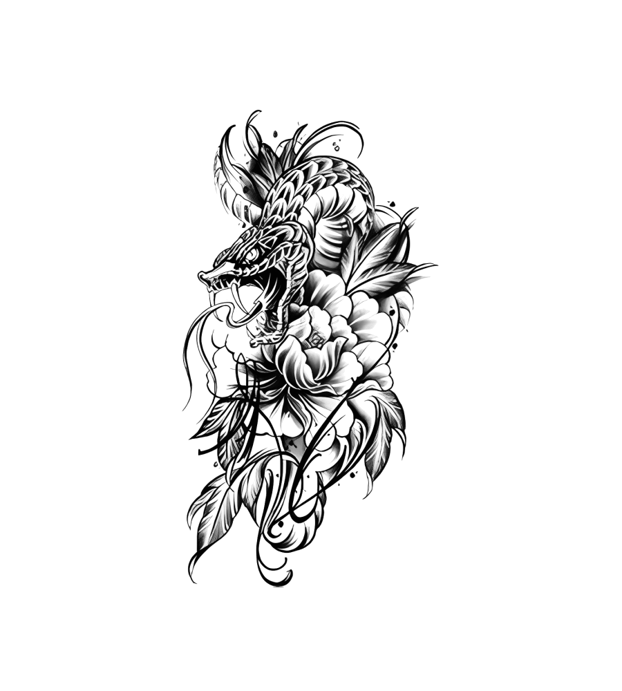 Garden Guardian isolated tattoo design