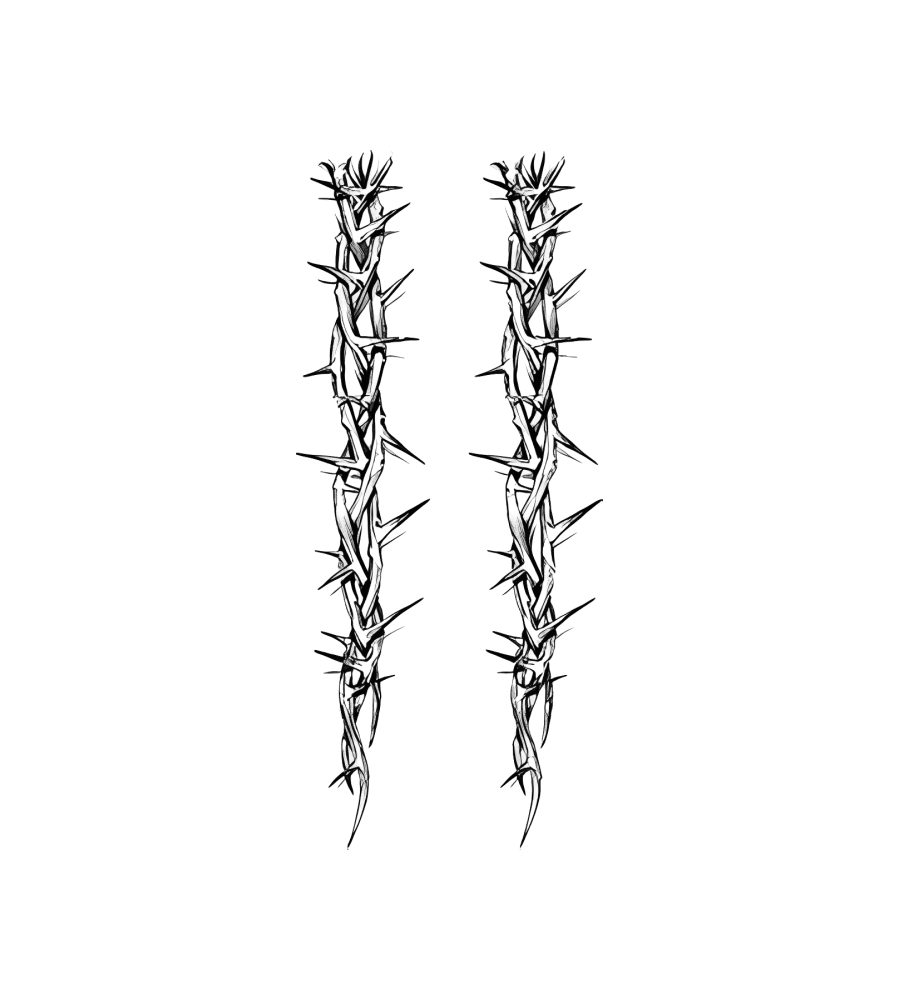Crown of Thorns isolated tattoo design