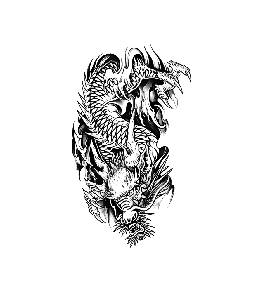 Wrath Uncoiled isolated tattoo design