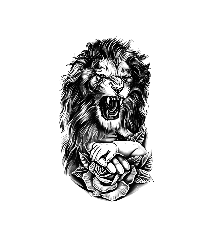 Gentle King isolated tattoo design