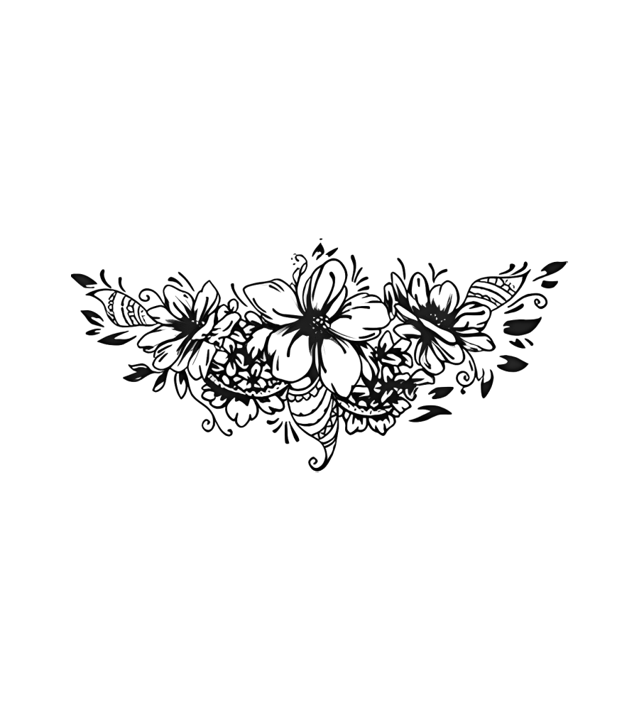 Island Bloom isolated tattoo design