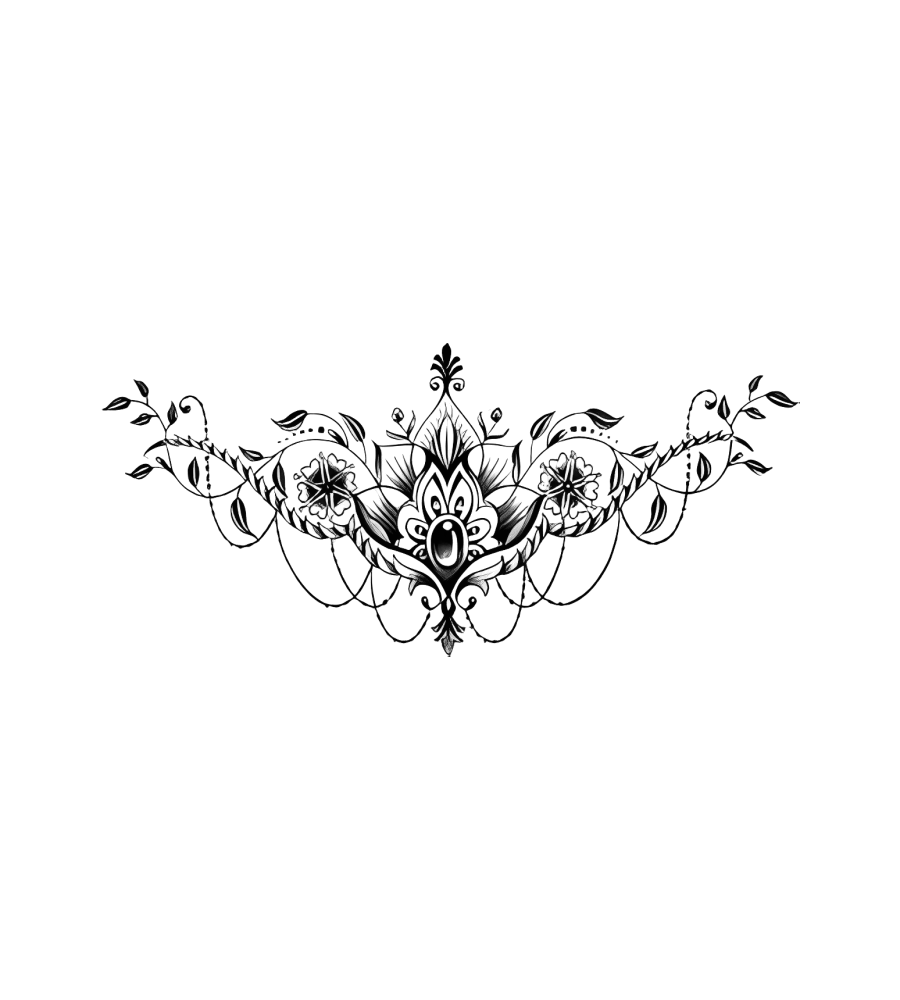 Charm Drop isolated tattoo design