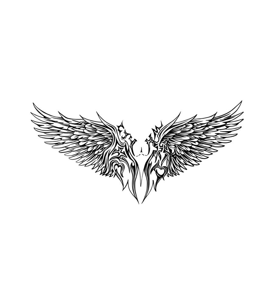 Angel Wings isolated tattoo design