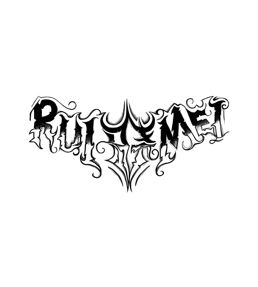 Black Letter isolated tattoo design