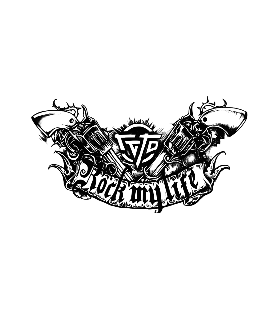 Lock My Life isolated tattoo design