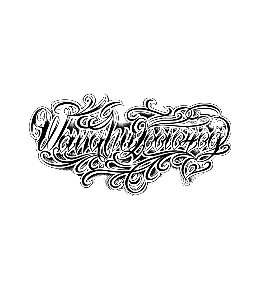 Infinite Script isolated tattoo design