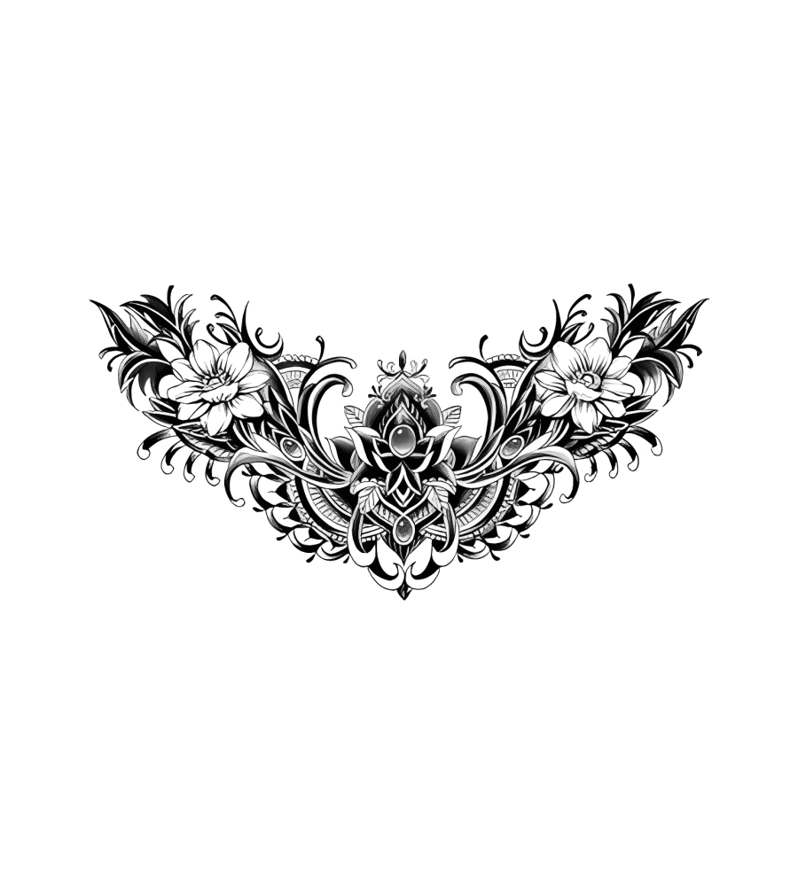 Garden Grace isolated tattoo design